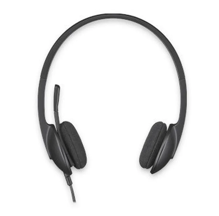 Logitech, słuchawki nauszne z mikrofonem H340 981-000475, czarne