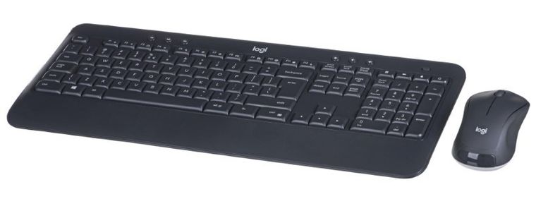 Logitech, zestaw, klawiatura, mysz, membranowa, MK540 920-008685, USB, NL, czarny, optyczna, 1000 DPI
