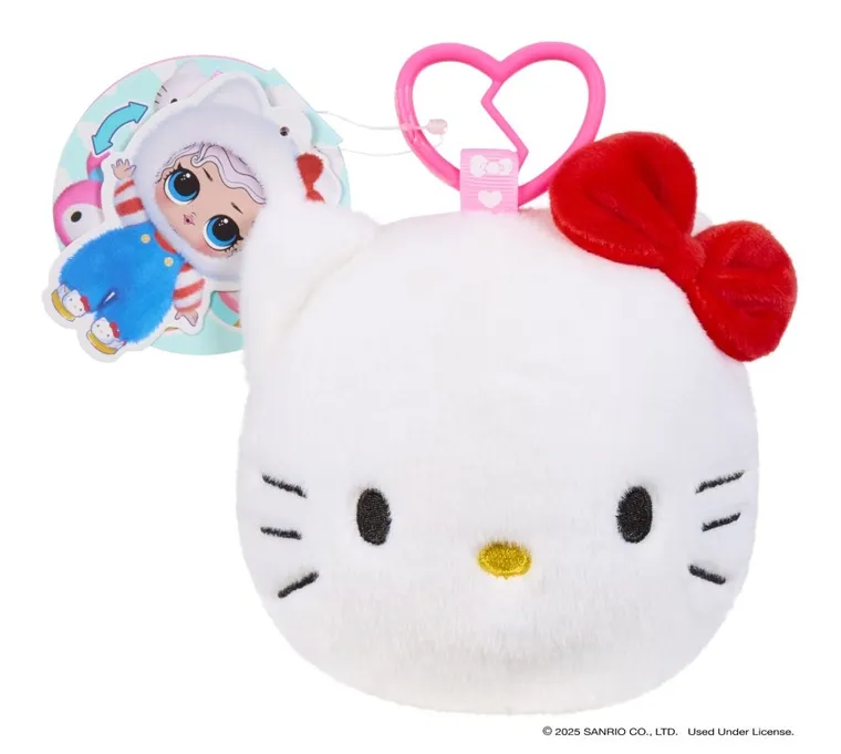 L.O.L. Surprise, Loves Hello Kitty, Reversible Plush, mini laleczka w pluszowym etui, 1 szt.
