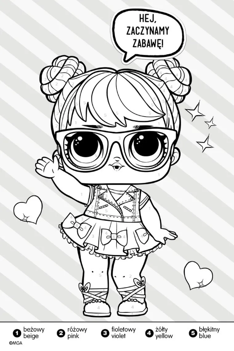 L.O.L. Surprise! O.M.G. Numerkowe kolorowanki cz. 4 Kolory rządzą!