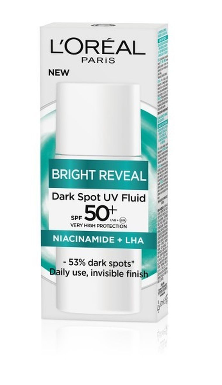 L'Oreal Paris, Bright Reveal, fluid redukujący przebarwienia z SPF50+, 50 ml