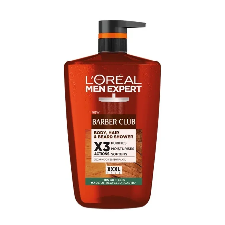 L'Oreal Paris, Men Expert Barber Club, żel pod prysznic do ciała,włosów i brody, 1000 ml