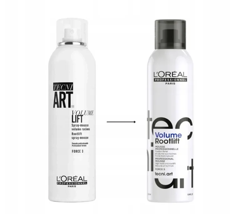 L'Oreal Professionnel, Tecni Art, Volume Lift Root Lift Spray-Mousse, pianka dodająca objętości u nasady, Force 3, 250 ml