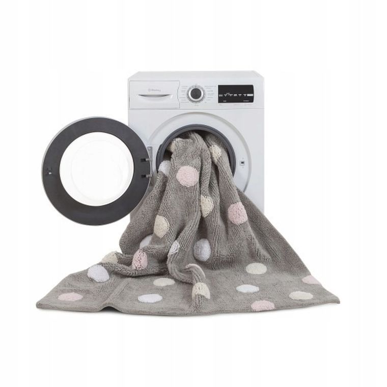 Lorena Canals, Topos Tricolor, dywan bawełniany, grey pink, 120-160 cm