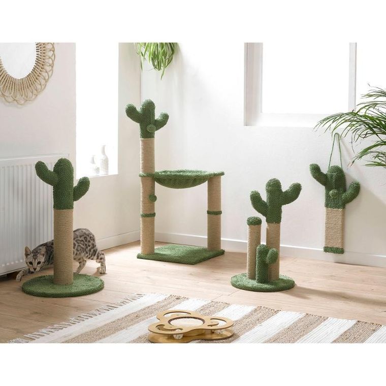Love Story, drapak dla kota w kształcie kaktusa, z hamakiem