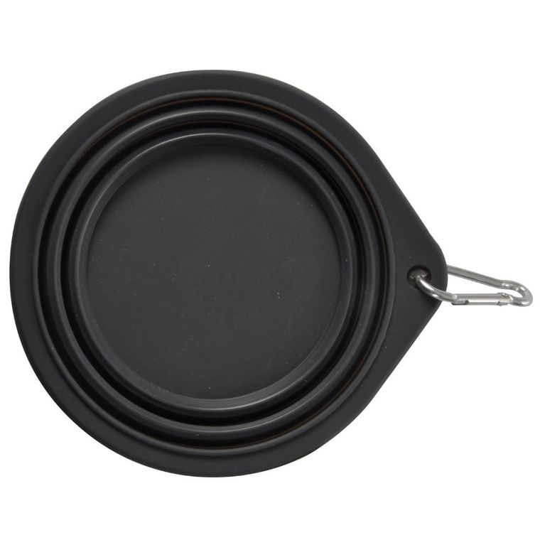 Love Story, miska turystyczna dla psa i kota, składana, silikon, Ø 15 cm, ciemnoszara