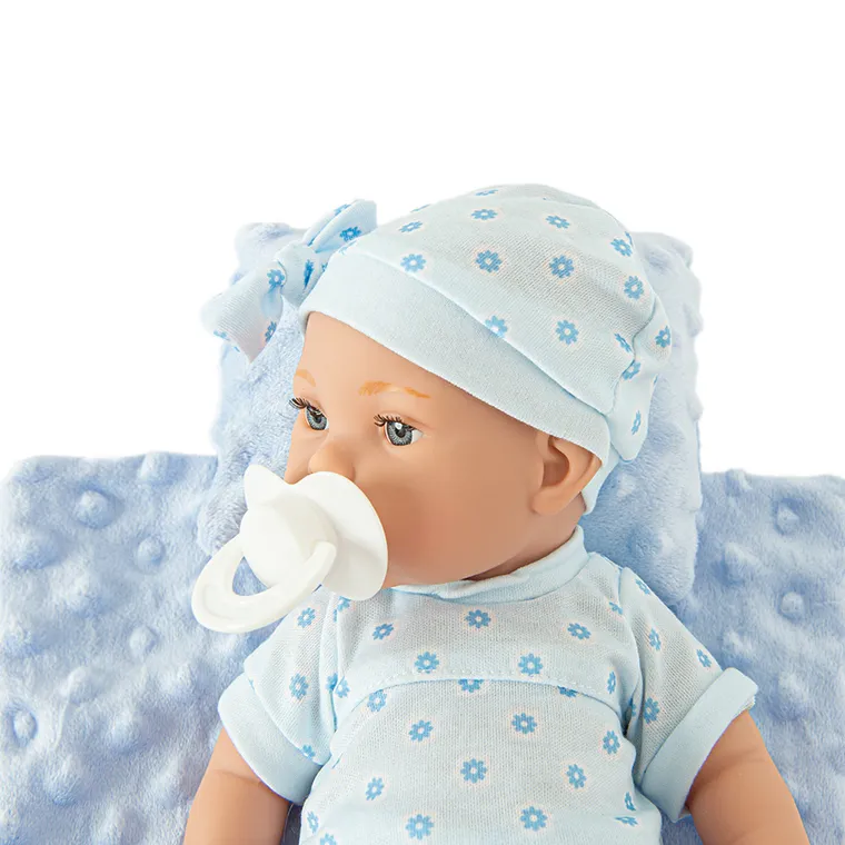 Lovely Baby, lalka bobas, niebieskie ubranko