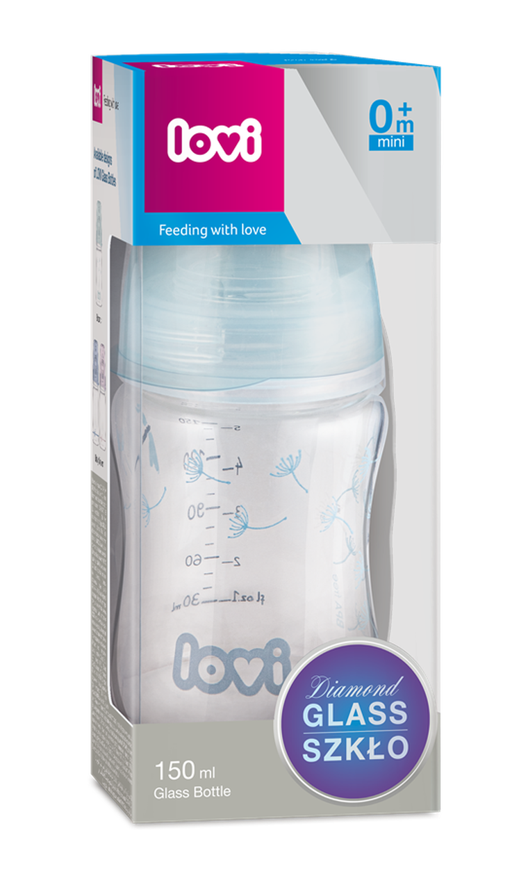 Lovi, Diamond Glass, Botanic, butelka szklana, 150 ml