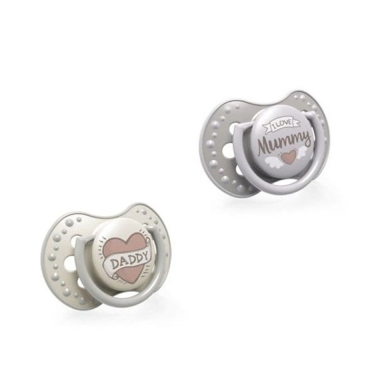 Lovi, I Love, smoczek dynamiczny, silikonowy, 6-18m, 2 szt.