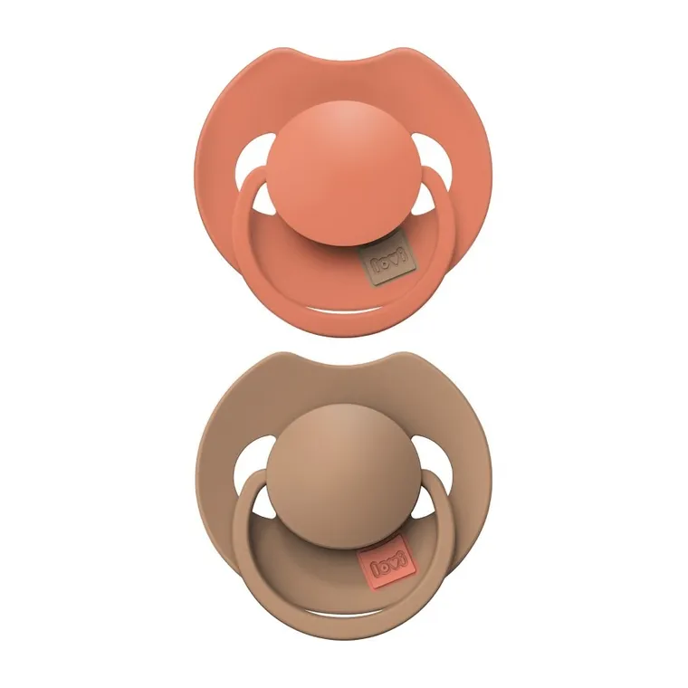 Lovi, Prime, smoczek silikonowy, dynamiczny, 18m+, Granola/Orange, 2 szt.