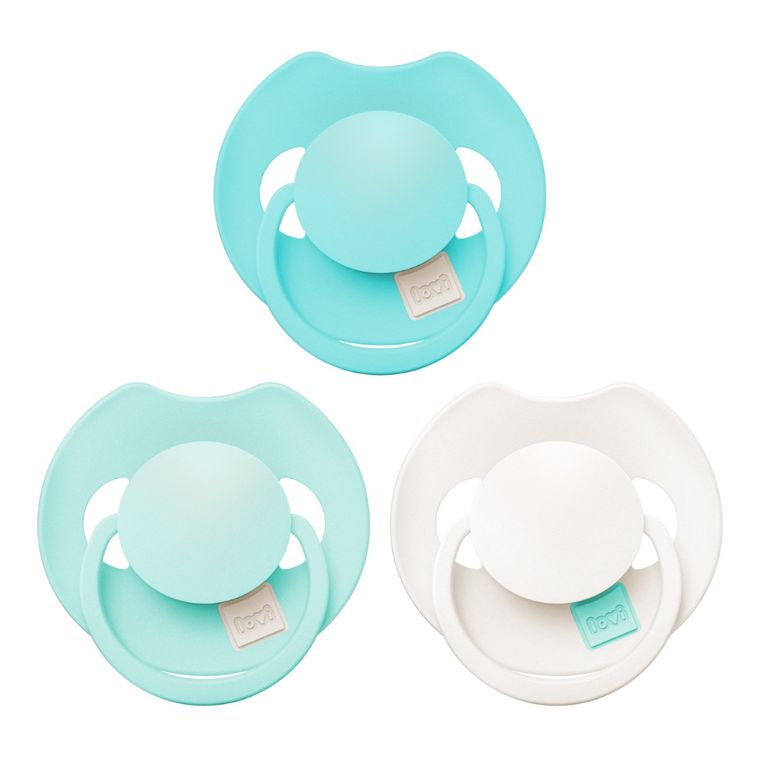 Lovi, Prime, smoczek silikonowy, dynamiczny, Aqua Green, 18 m+, 3 szt.