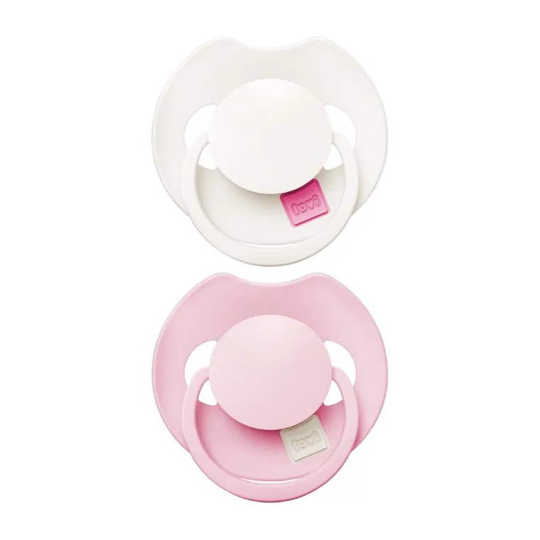 Lovi, Prime, smoczek silikonowy, dynamiczny, Rose Cream, 0-6 m, 2 szt.