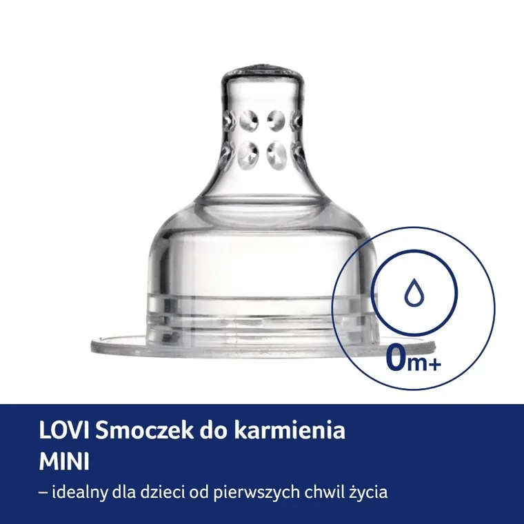 Lovi, smoczek dynamiczny mini, 0m+, 2 szt.