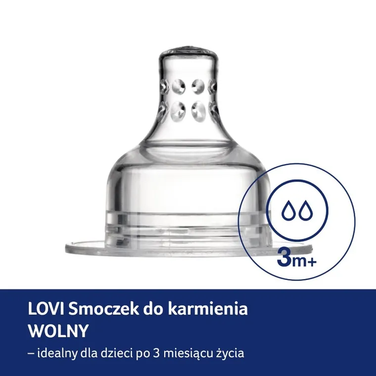 Lovi, smoczek dynamiczny, wolny, 3m+, 2 szt.