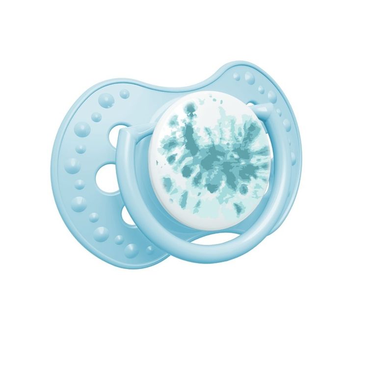 Lovi, Tie Dye, smoczek silikonowy, dynamiczny, Blue, 6-18 m, 2 szt.