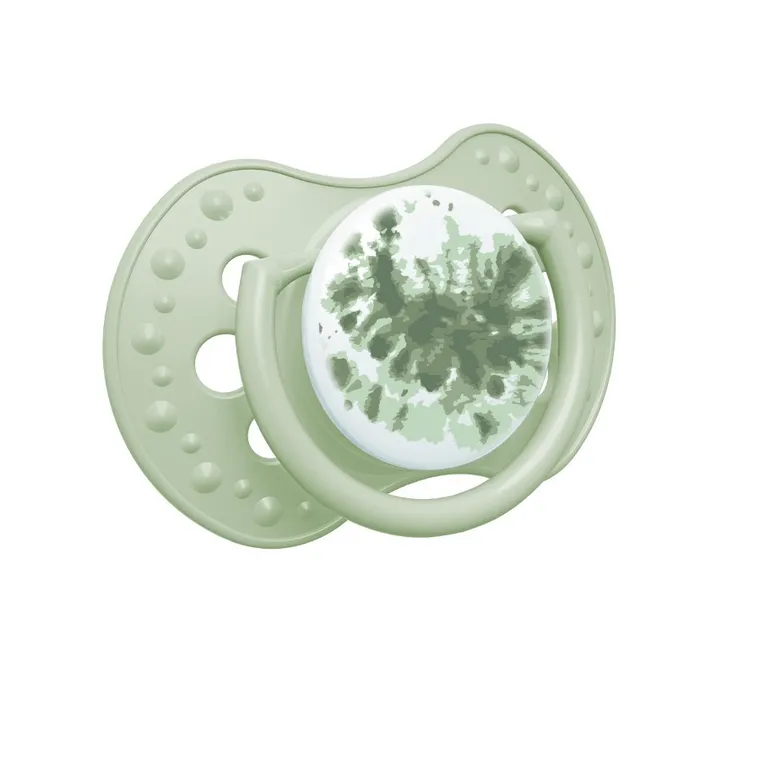 Lovi, Tie Dye, smoczek silikonowy, dynamiczny, Green, 6-18 m, 2 szt.