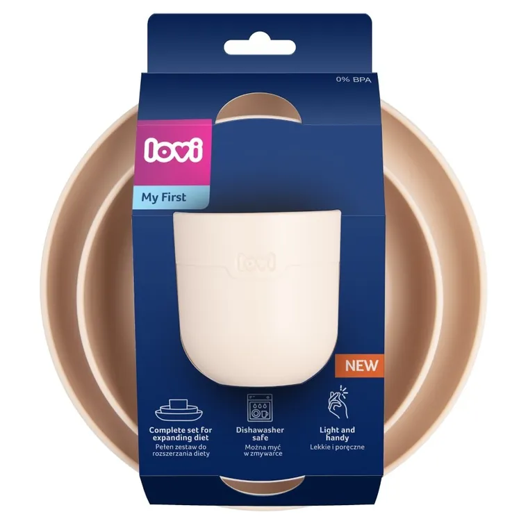 Lovi, zestaw naczyń z kubkiem, nude