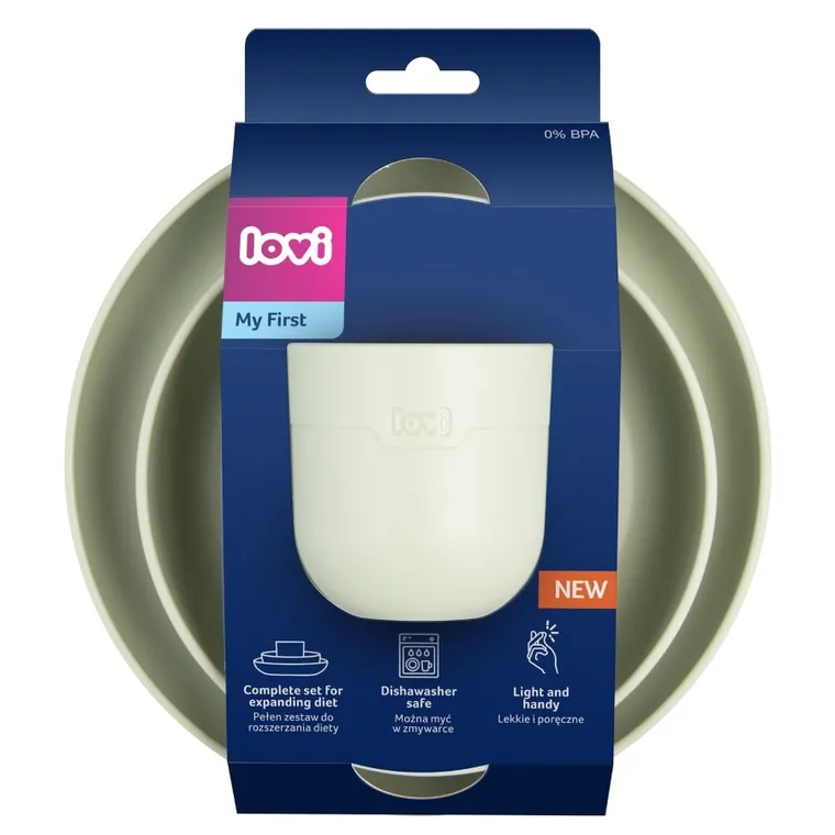 Lovi, zestaw naczyń z kubkiem, Pistachio