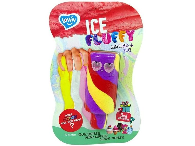 Lovin, Ice Fluffy, Lody, glutek slime, masa plastyczna
