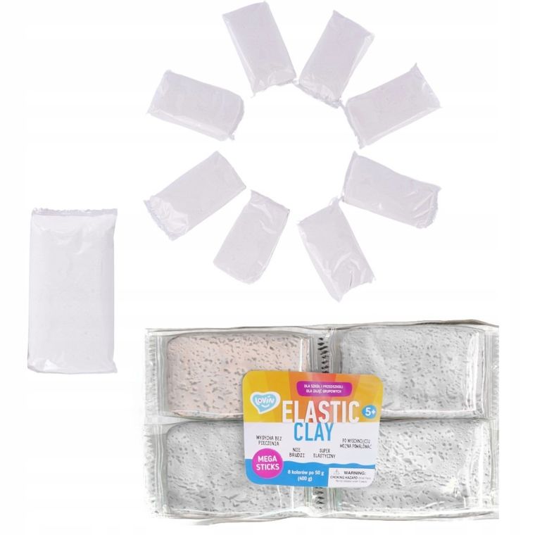 Lovin, lekka ciastolina, biała, 8-50g