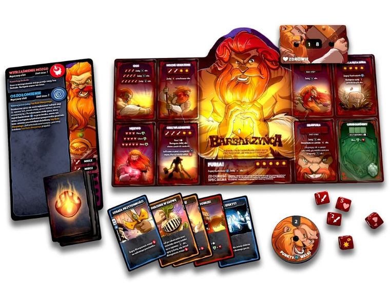 Lucky Duck Games, Dice Throne, Starcie 1: Barbarzyńca vs. Księżycowa Elfka, gra kościana