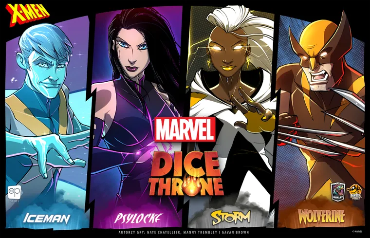 Lucky Duck Games, Marvel X-Men, Dice Throne:Iceman, Psylocke, Storm, Wolverine, gra strategiczna