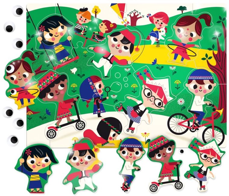 Ludattica, Animated Puzzle, Children Of The World, puzzle, 16 elementów