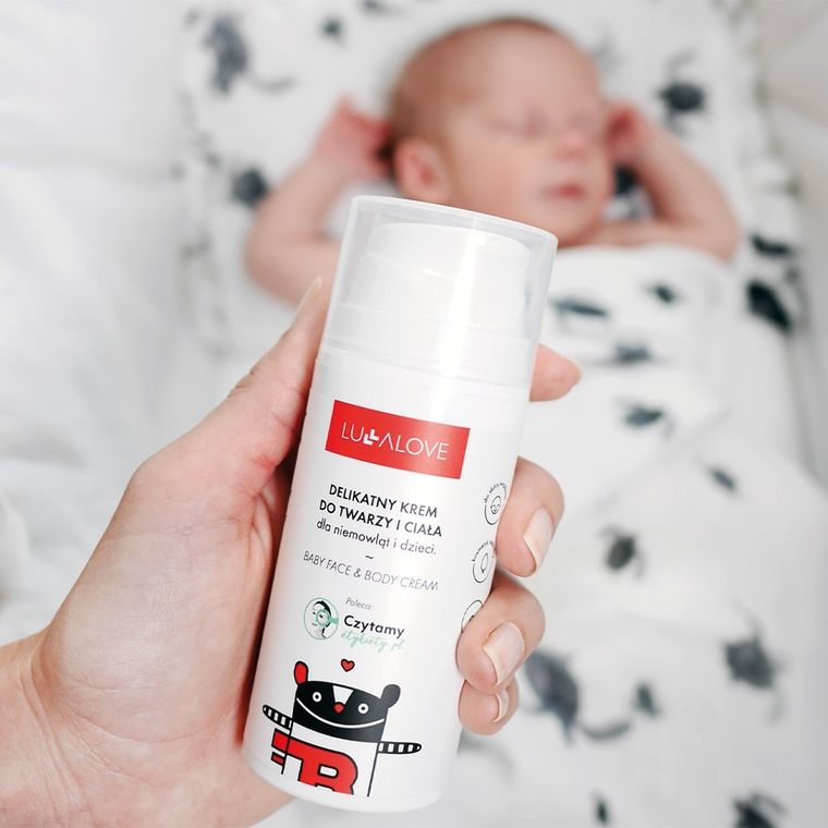LullaLove, delikatny krem do twarzy i ciała dla skóry wrażliwej, 0m+, 100 ml