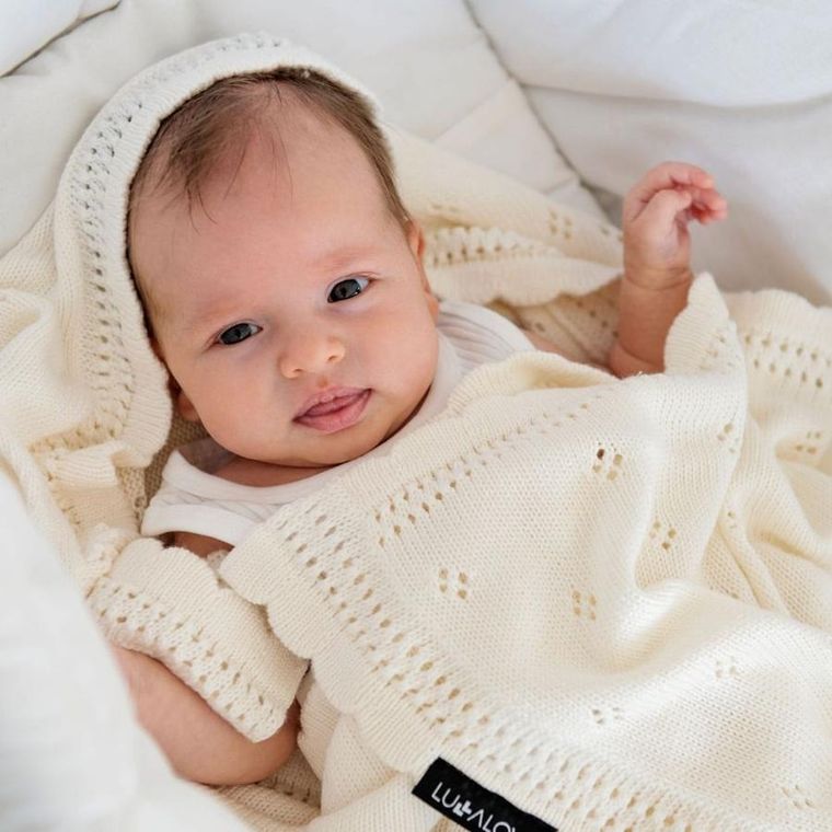 LullaLove, kocyk ażurowy, bambusowo-bawełniany, 80-100 cm