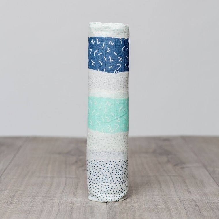 Lulujo, Grey Spotted Stripe, kocyk bambusowy