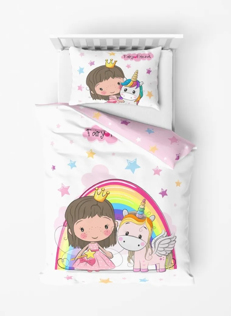 LuLuLand, Wróżka i Jednorożec, 2-częściowy komplet pościeli, 140-200 cm