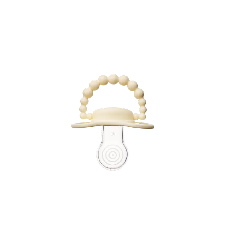 LUU Kids, smoczek pozycjonujący, Creamy Lemon, 0-3m