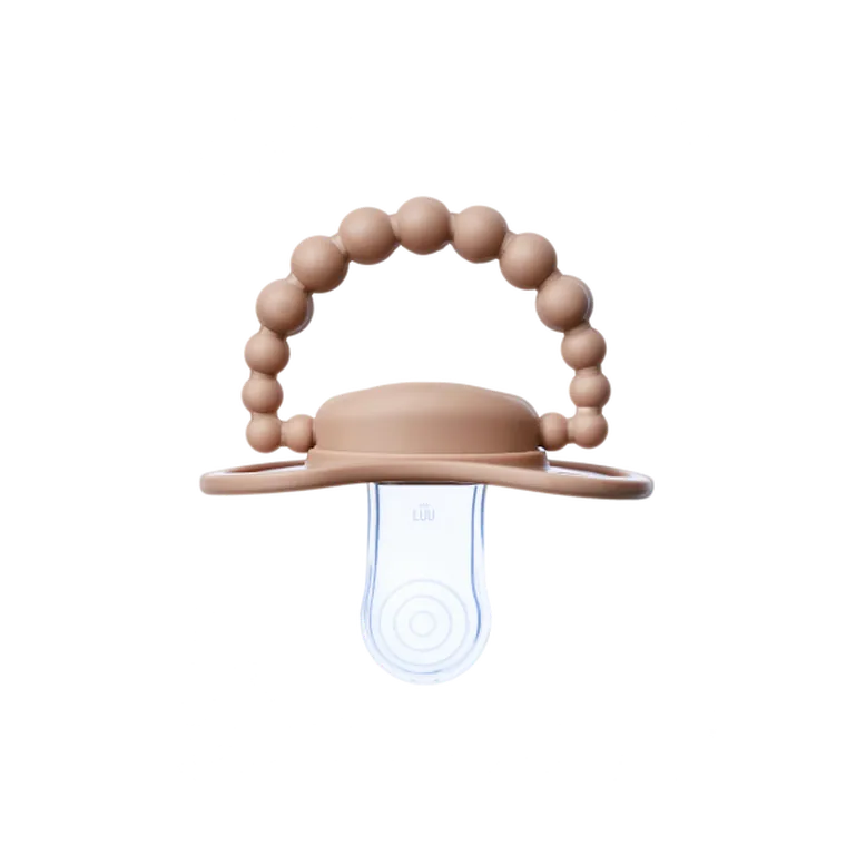 LUU Kids, smoczek pozycjonujący, Milk Hazelnut, 0-3m