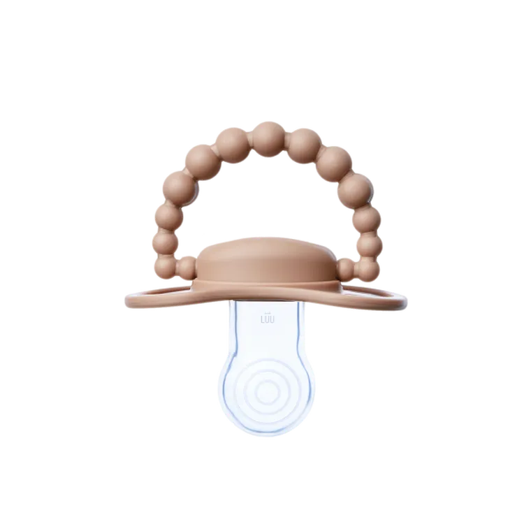 LUU Kids, smoczek pozycjonujący, Milk Hazelnut, 3-6m