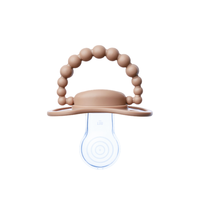 LUU Kids, smoczek pozycjonujący, Milk Hazelnut, 6m+