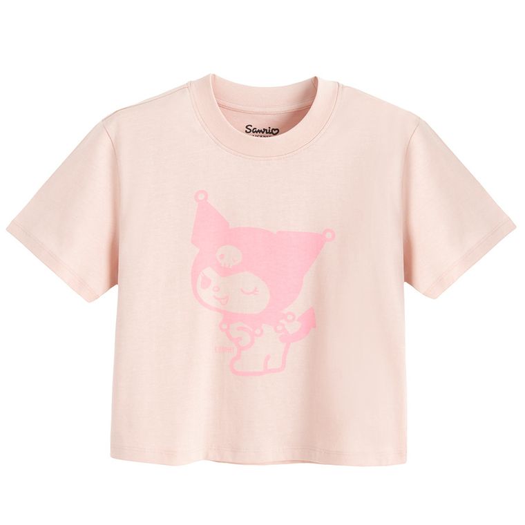 Luźna koszulka o krótszym kroju Kuromi NOWEAR