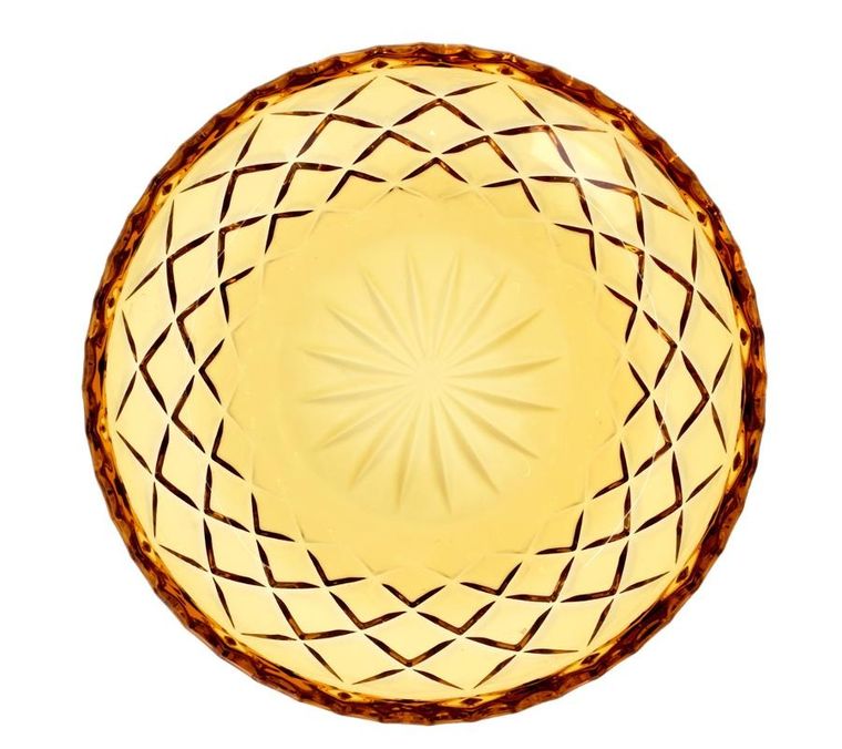 Lyngby Glas, talerze Sorrento, 16 cm, 4 szt., amber