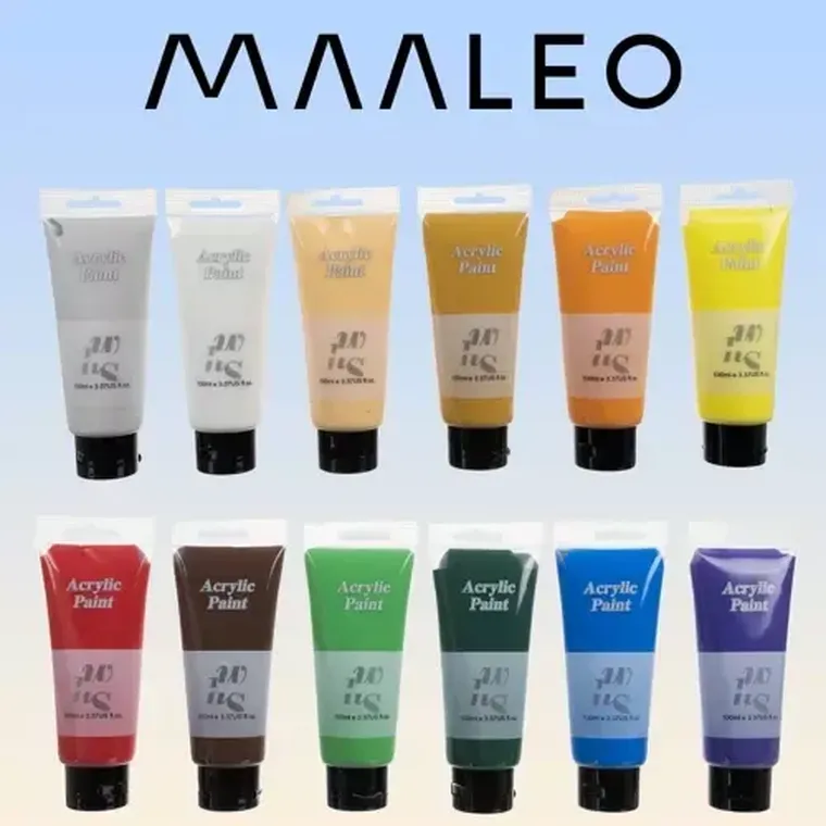 Maaleo, farby akrylowe, 100 ml, 12 szt.