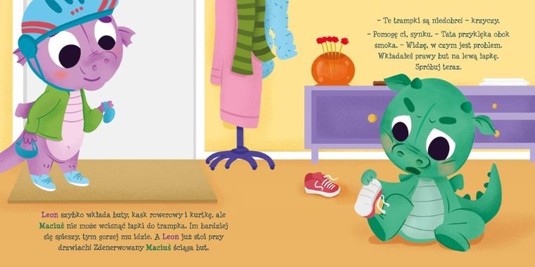 Maciuś i Leon jeżdżą na rowerze