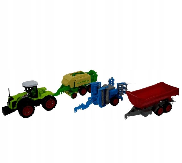 Macyszyn Toys, traktor z przyczepami, maszyny rolnicze