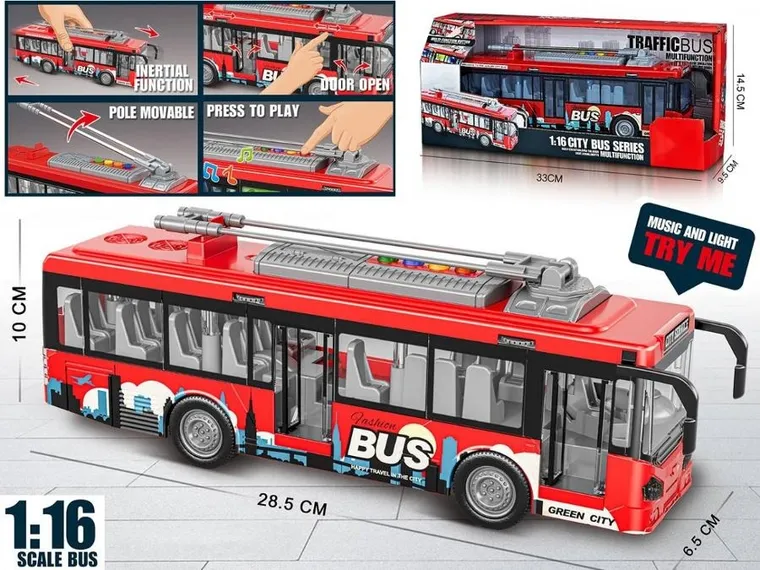 Madej, autobus, pojazd interaktywny, otwierane drzwi