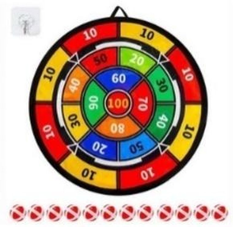 Madej, tarcza z piłeczkami na rzep 12 szt.