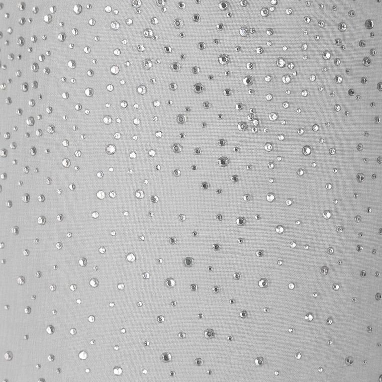 Madlen, gładka firana, zdobiona srebrnymi dżetami, 140-250 cm