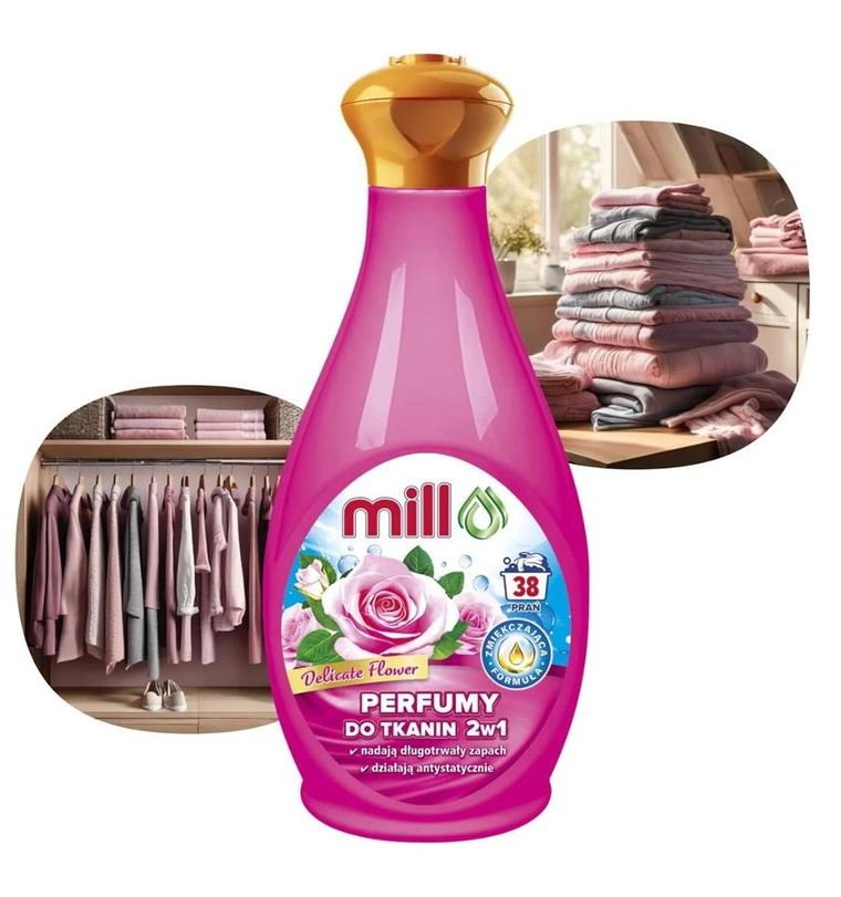 Madonis, Mill, perfumy do tkanin 2w1, Delicate Flower, 760 ml