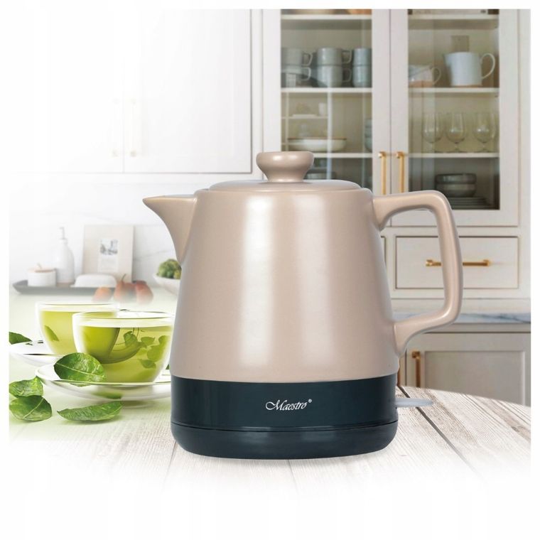 Maestro, czajnik elektryczny, ceramiczny, beżowy, MR-071