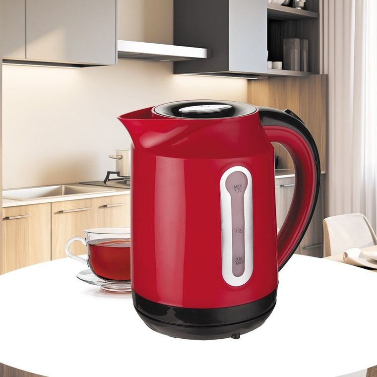Maestro, czajnik elektryczny, czerwony, 1,7l, 2000W, MR-041