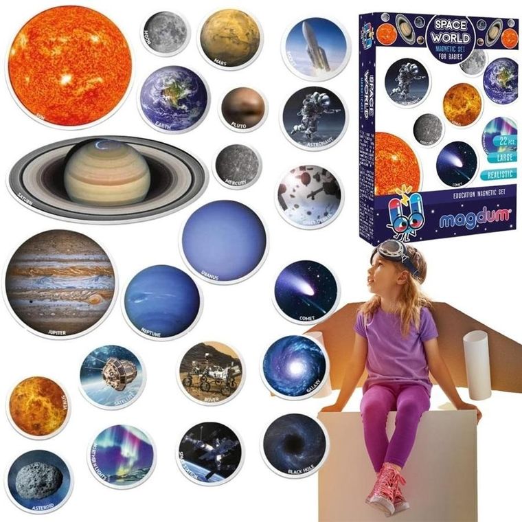 Magdum, Świat kosmiczny, zestaw magnesów, 22 szt.