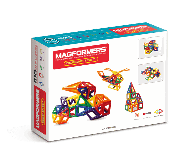 Magformers, Creator, Designer, klocki magnetyczne, 62 elementy