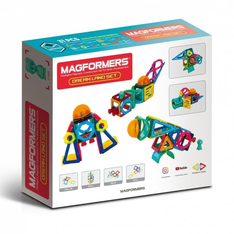 Magformers, Creator, Dream Land, klocki magnetyczne, 31 elementów