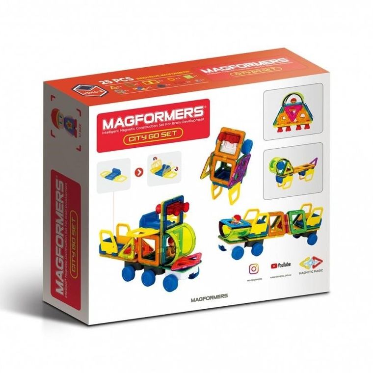 Magformers, Vehicle, City Go Set, klocki magnetyczne, 25 elementów